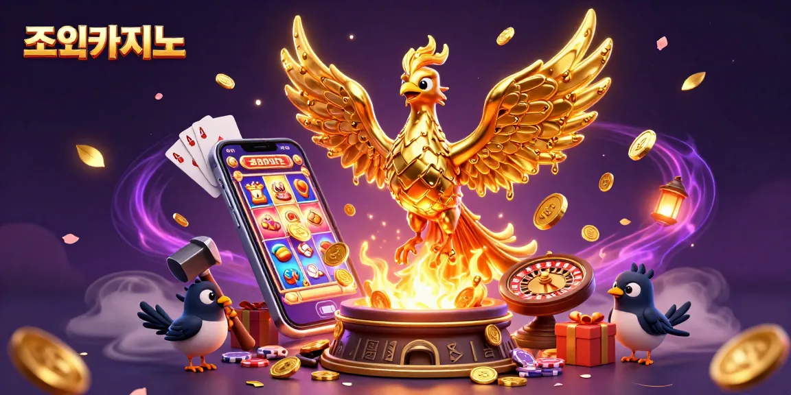 Experience thrilling games with 조이카지노 as a molten phoenix delivers excitement amidst golden coins and vibrant visuals.