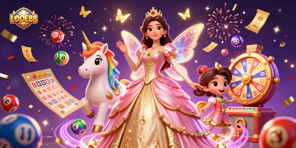 Experience the excitement of LODE88 with colorful lottery elements and glamorous characters.