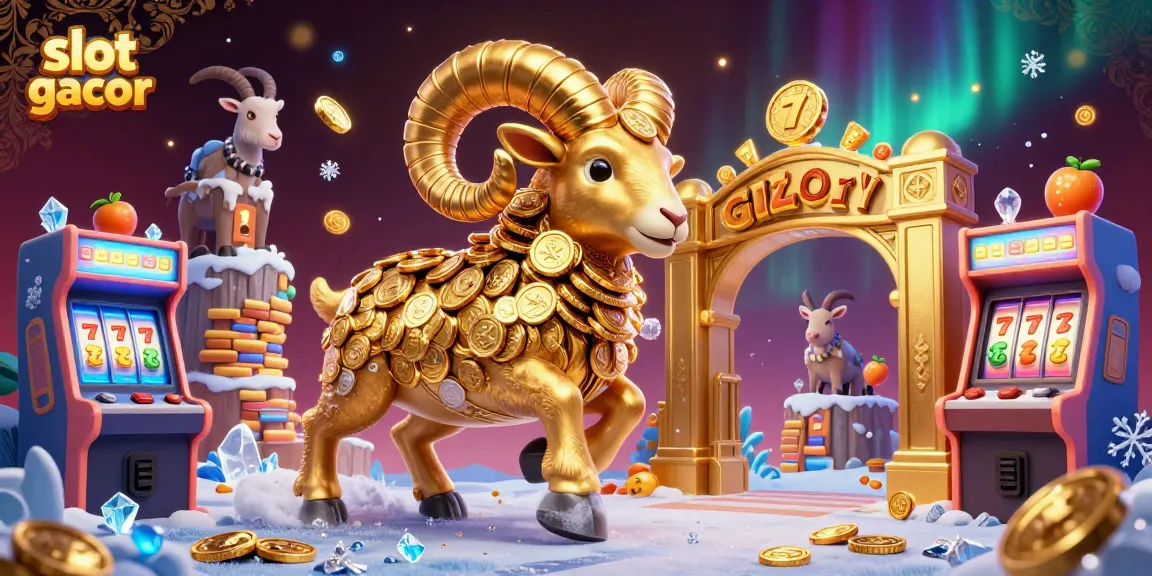 Experience thrilling slot gacor action with vibrant gold and crystal elements in this exciting casino illustration.