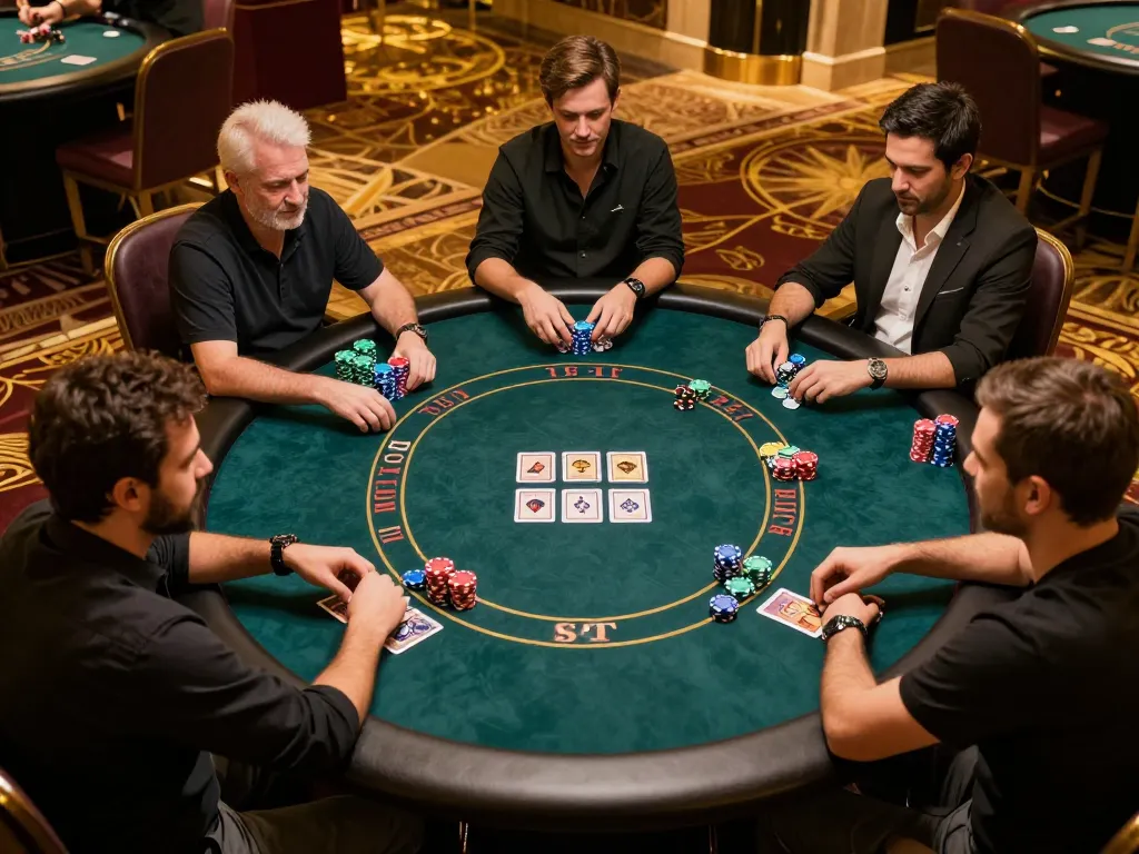 Experience high-stakes poker at HUBET with intense gameplay and luxurious casino atmosphere