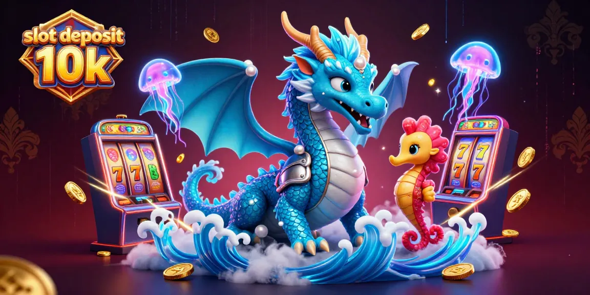 Engage with slot deposit 10k through an immersive 3D scene featuring vibrant casino elements.