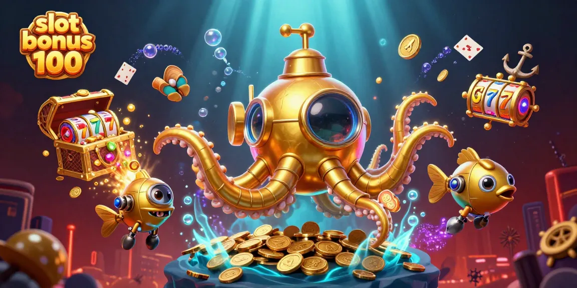 Experience the thrill of slot bonus 100 with a dynamic underwater casino scene filled with treasures.
