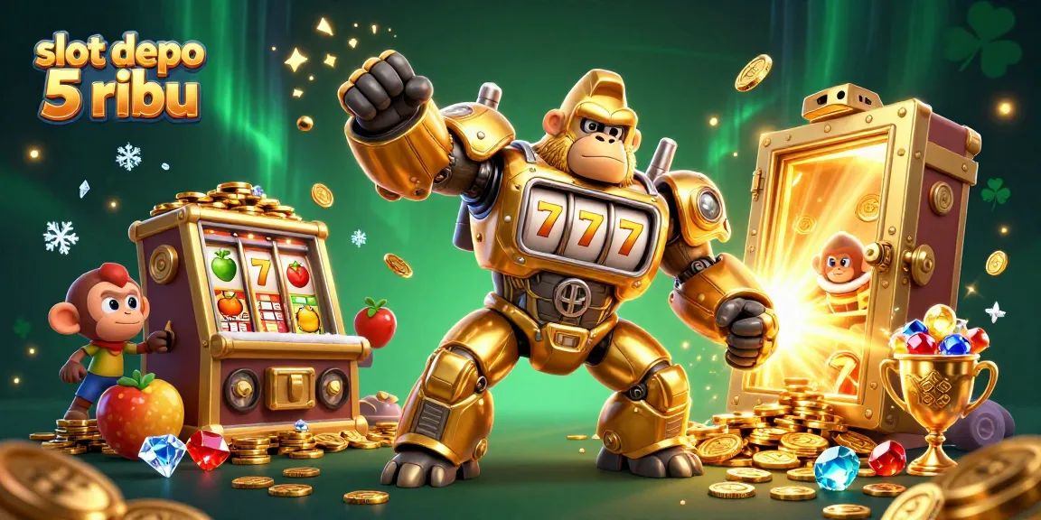 Experience the thrill of slot depo 5 ribu with vibrant 3D elements and dynamic gaming visuals.