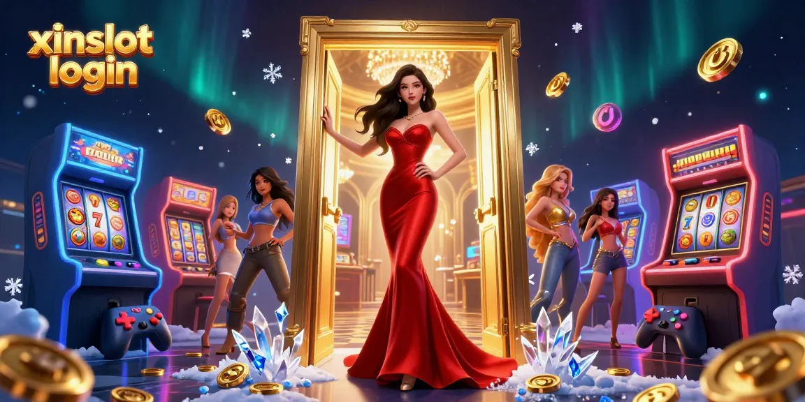 Spin to win with xinslot login in an enticing casino-themed digital illustration.