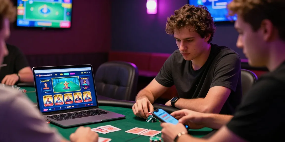 Pengguna rajatogel bermain game di laptop dengan suasana yang seru.