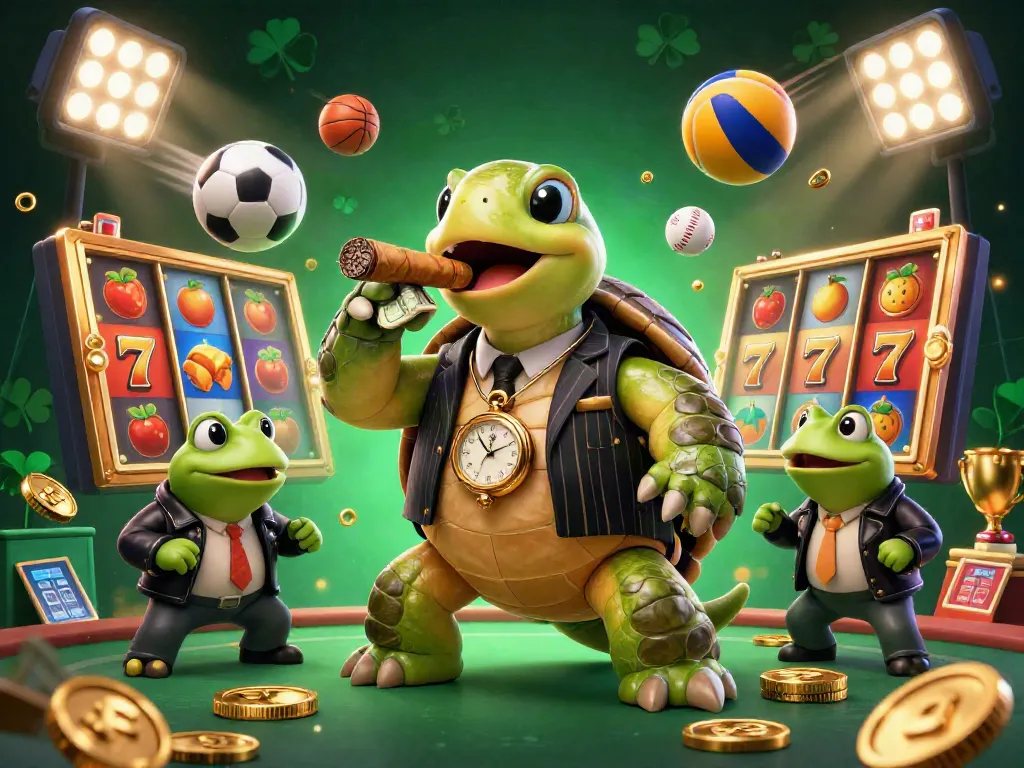 Experience the thrill of Bali slot with a lively casino scene featuring unique characters and vibrant game elements.
