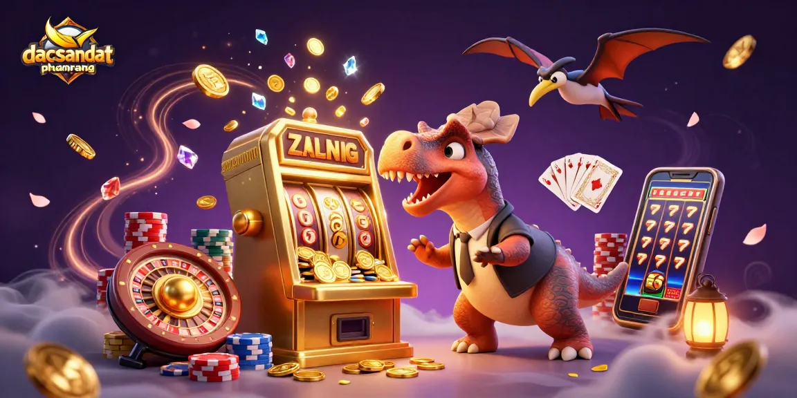 Experience dacsandatphanrang as a dinosaur theme meets vibrant casino gameplay with dynamic characters and elements.