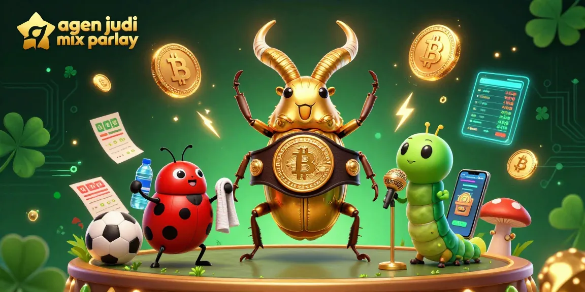 Experience the excitement of agen judi mix parlay with vibrant characters and dynamic betting elements in this colorful illustration.