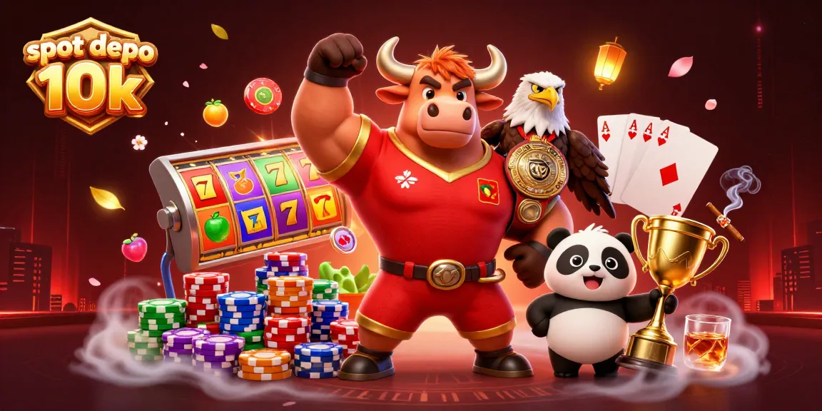 Experience the thrill of slot depo 10k gaming with colorful characters celebrating big wins.
