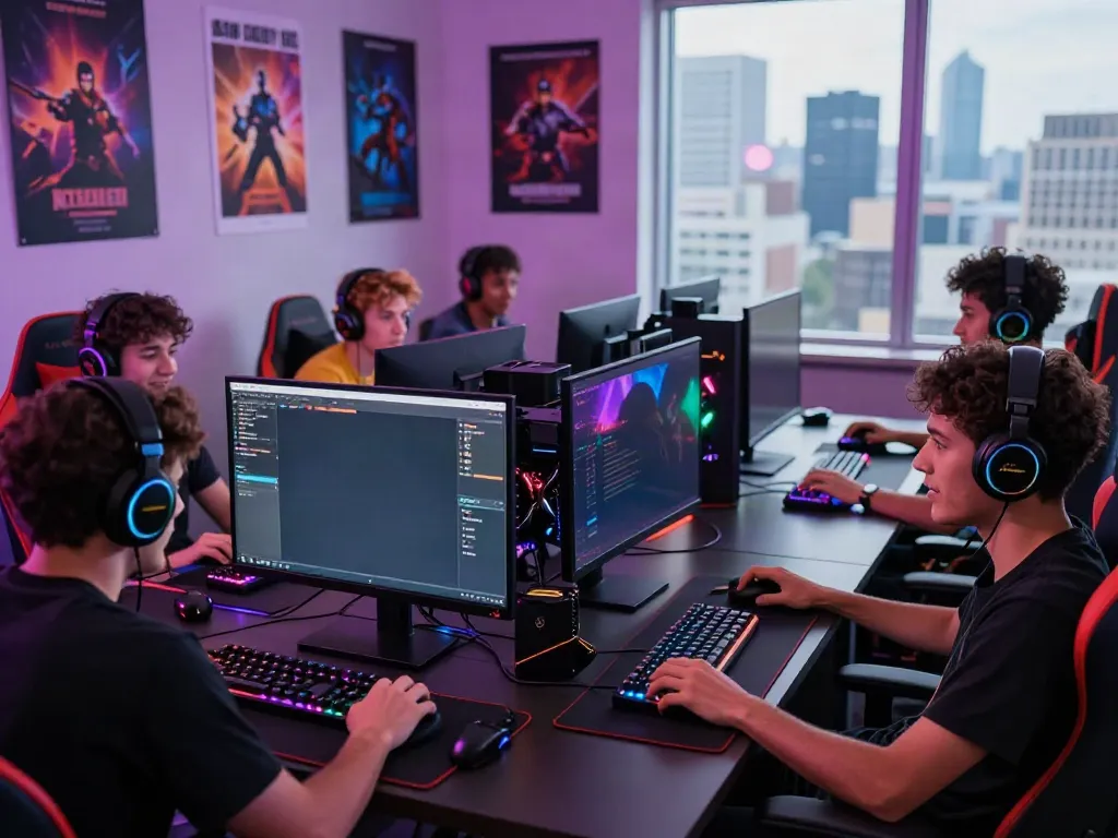 Inilah suasana gamers di platform nyonya4d yang modern dan penuh semangat.