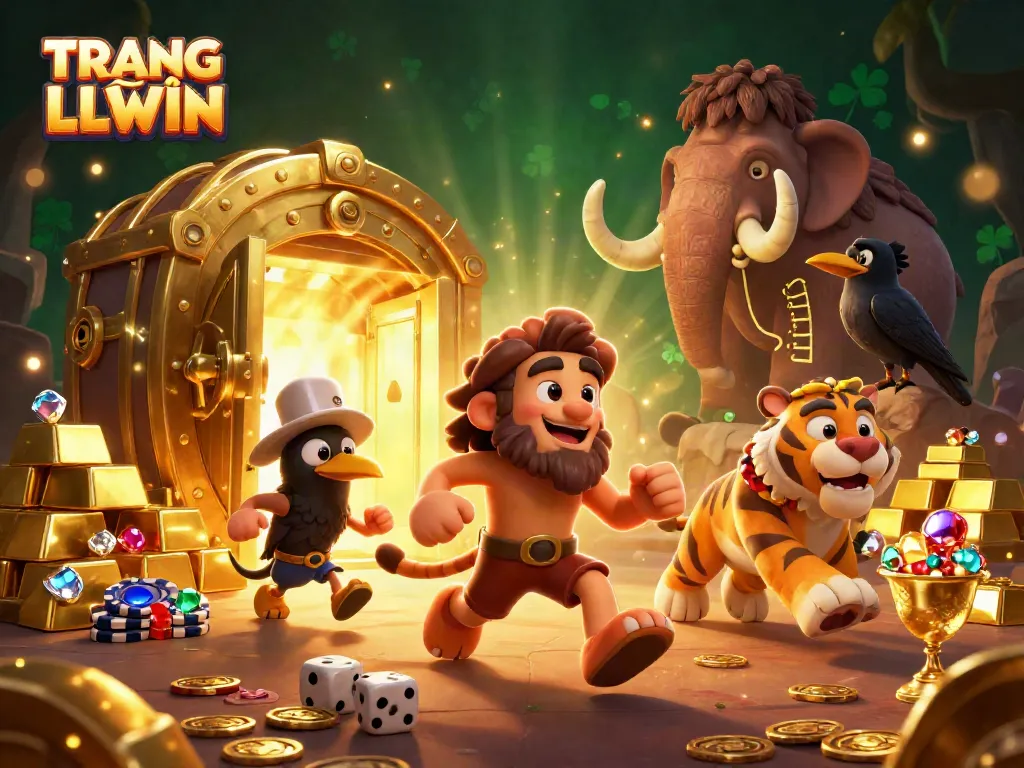 Experience the vibrant and thrilling environment of TRANG CHỦ LLWIN's prehistoric casino, filled with dazzling treasures.