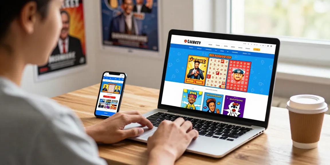 Engaged user on pakde4d lottery website, showcasing vibrant interface and gaming atmosphere.