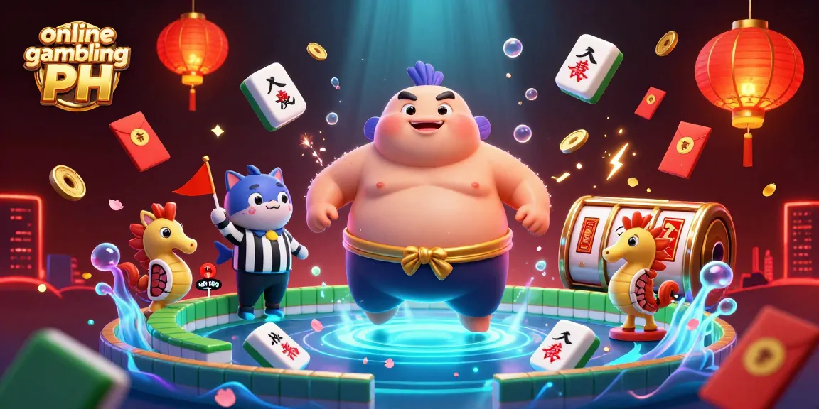 Engage in exciting online gambling PH adventures with vibrant 3D characters and casino elements.