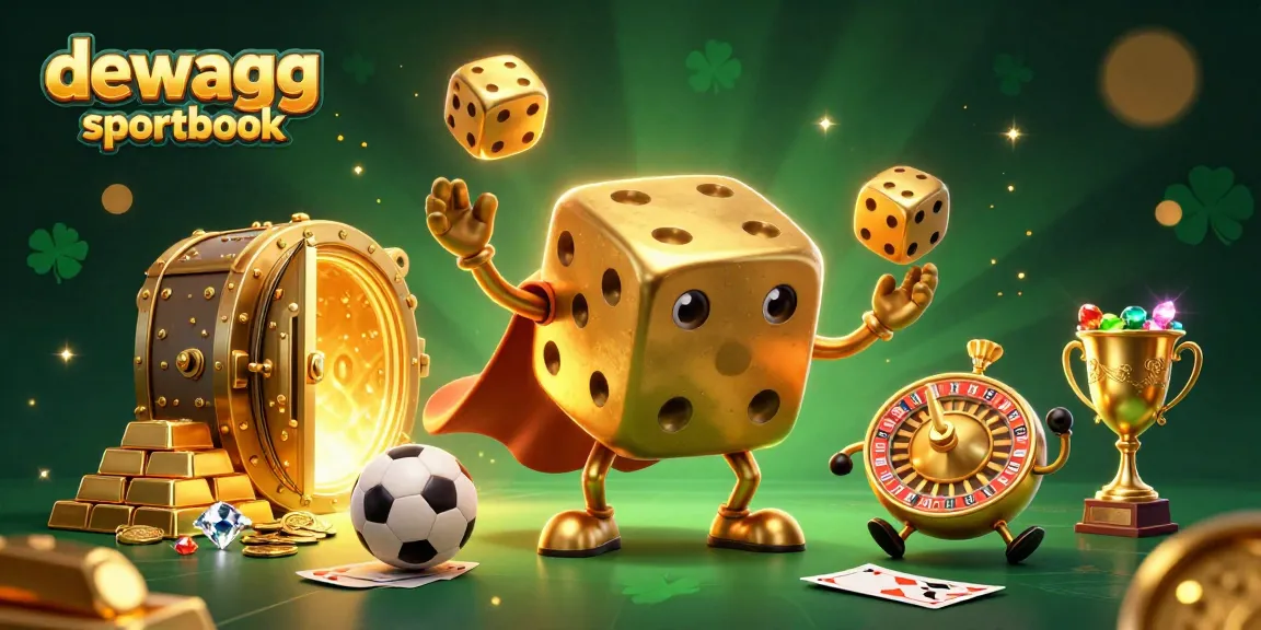 Bet on sports with dewagg sportbook to win big while enjoying thrilling bets, sports balls, and trophies.