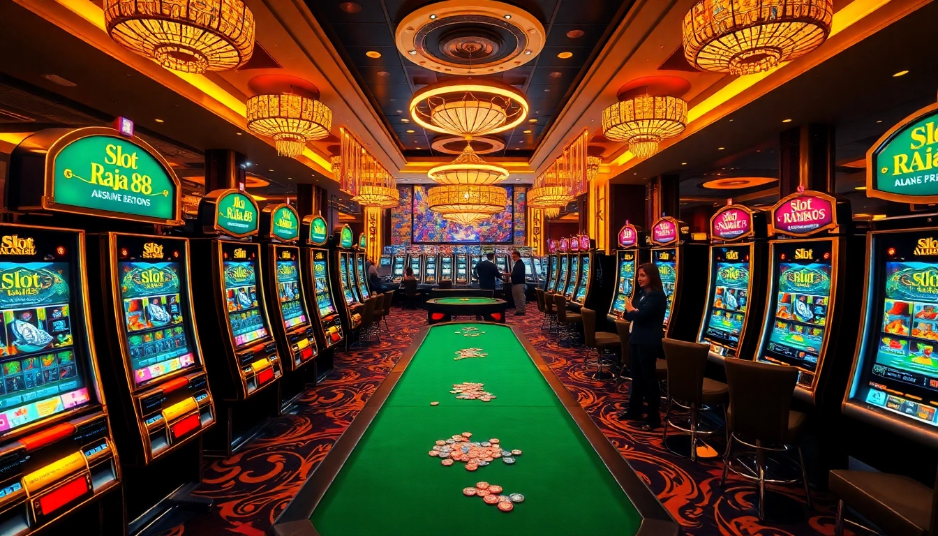 Engaged players enjoy the Slot API Raja 88 slots at a vibrant casino.