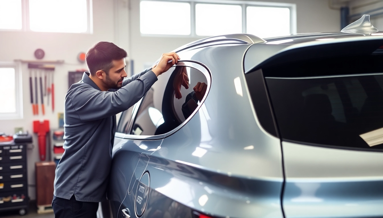 Apply auto window tint near me for enhanced vehicle aesthetics and privacy.