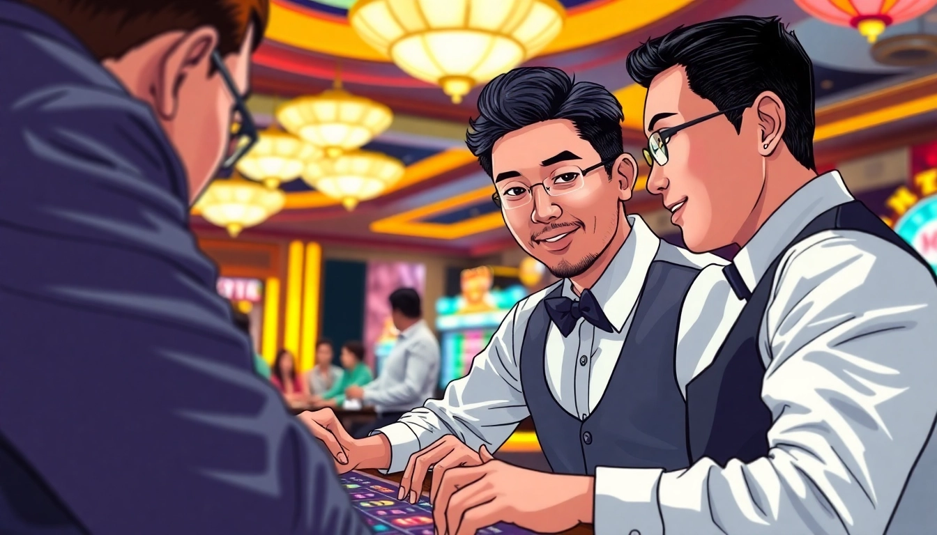 에볼루션 카지노의 라이브 딜러가 게임을 진행하는 모습